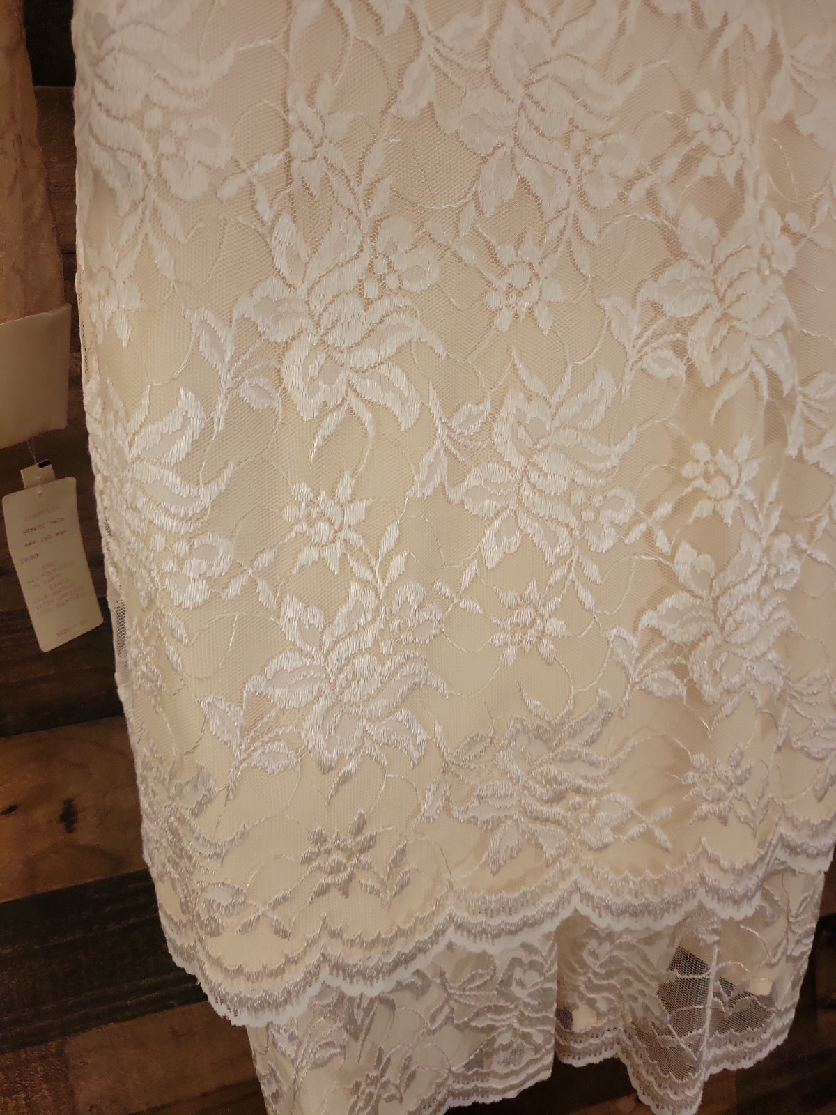 Vintage Miss Elliette Deadstock Two Piece Lace Suit Fully Lined Size 6 Ivory Nwt