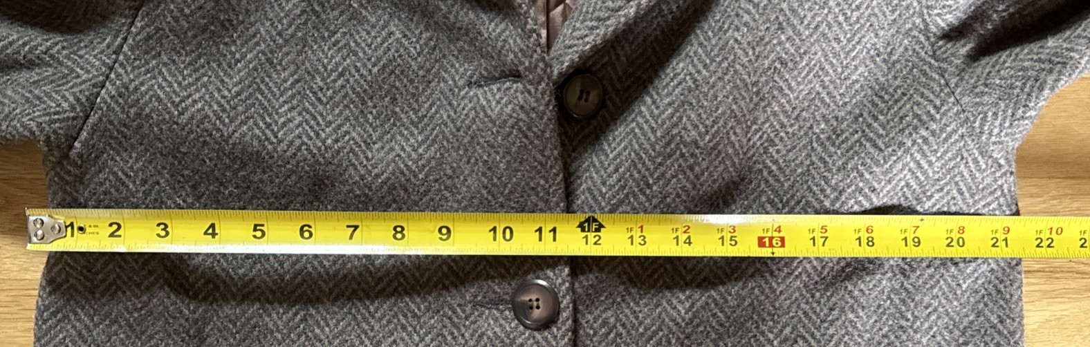 Vintage Orvis Women’s Harris Tweed Peacoat Trench Coat Long Jacket Belted S 14