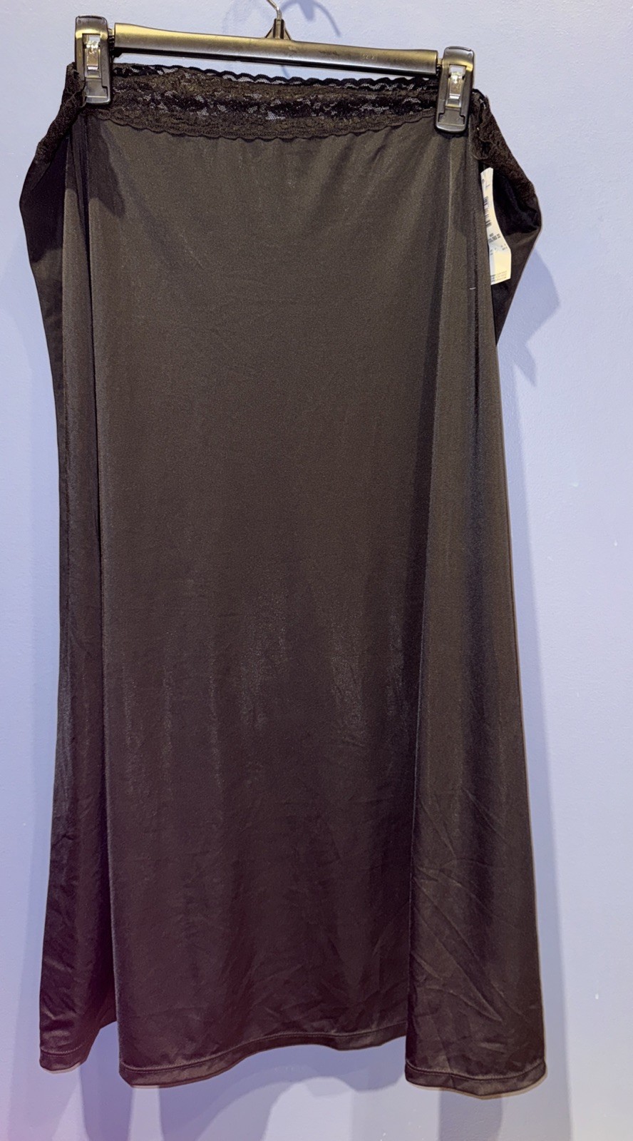 2X Black Half Slip Elastic Waist, Vintage Jaclyn Smith, NWT 1990’s 44”Waist 32”L