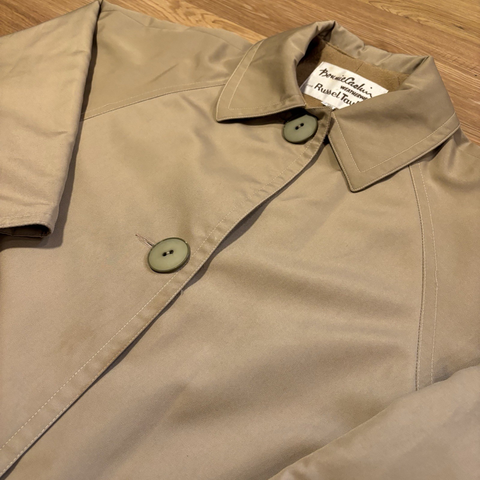 VTG 70s Bonnie Cashin for Russel Taylor Weatherwear Coat 10 Wool Lined ILGWU USA