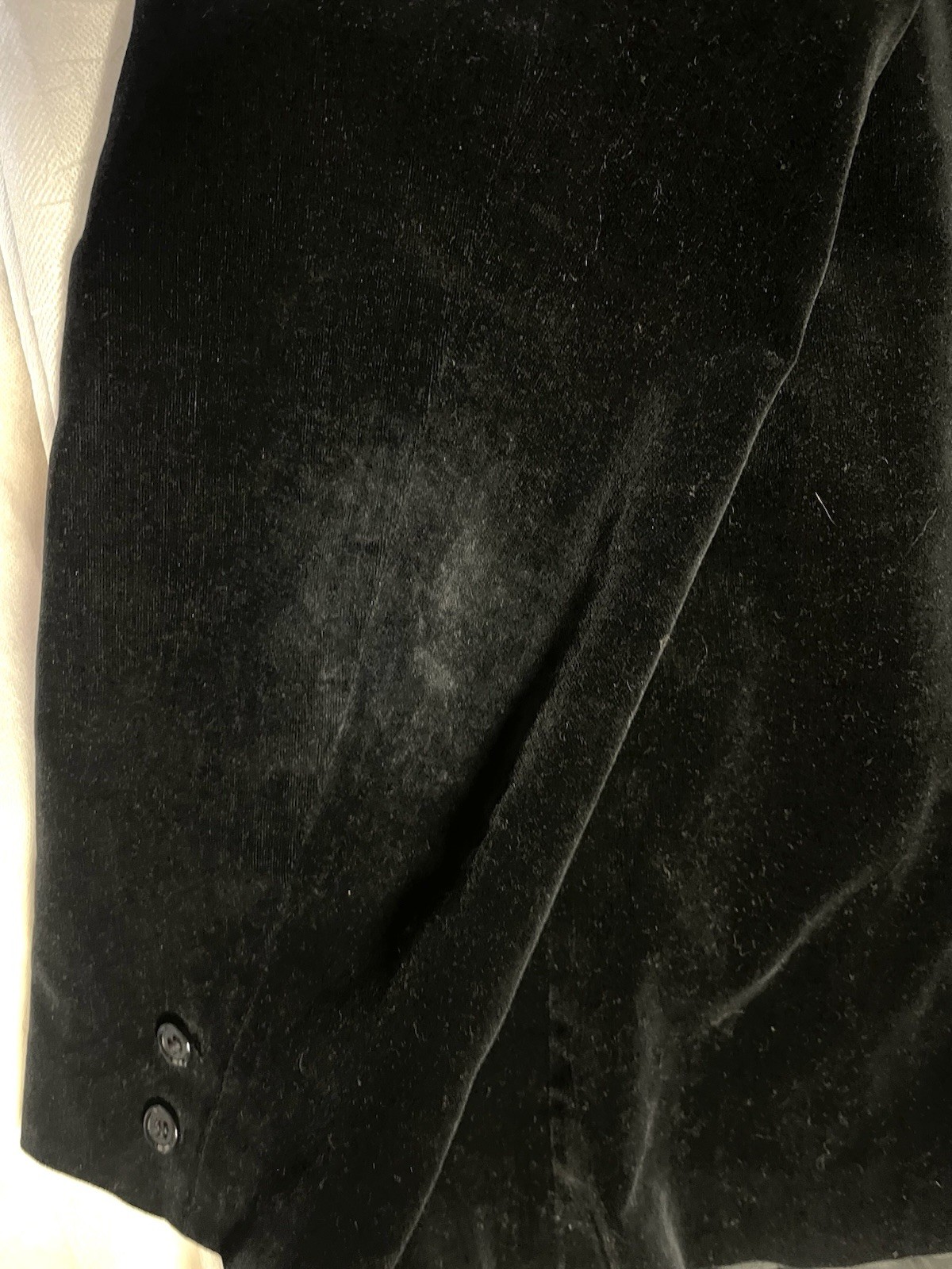 VINTAGE 70s DC Womens 44 XL-XXL Androgyny Black Velvet Blazer, Made in Japan