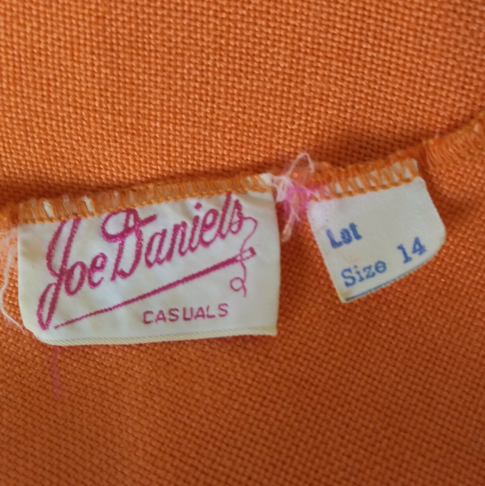 Vtg 60s Joe Daniels Orange Floral Shift Dress 36B 33W 36H Beaded Mod MCM