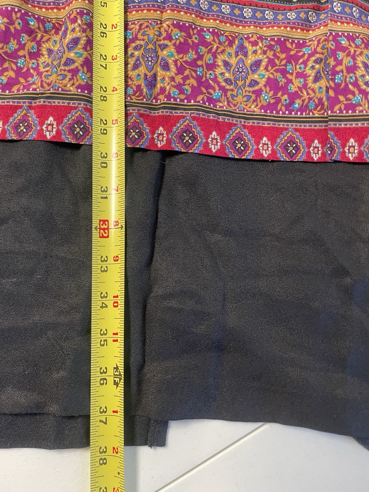 Vintage Size 10 Grandmacore Boho Dress Mexican Black K.C. Spencer New York