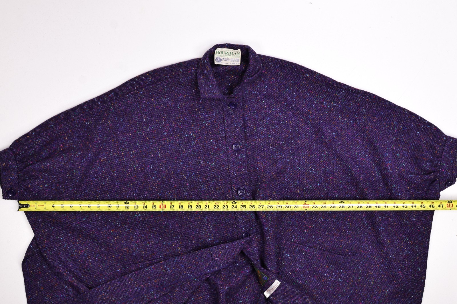 Jimmy Hourihan Donegal Tweed Ireland Purple Color Fleck Cape Small