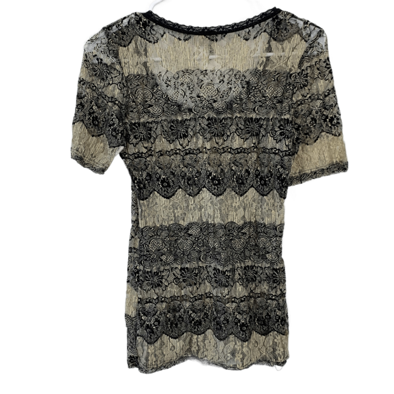 Vintage BKE Lace Shirt Womens M Black Sheer Canada Whimsigoth Romantic Coquette