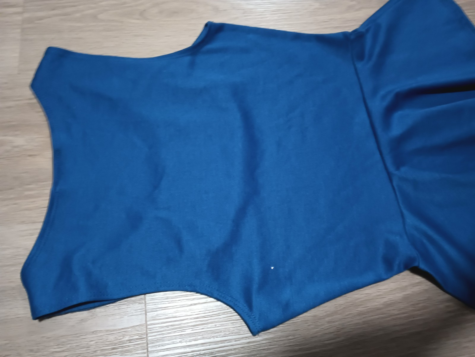 Vtg Y2K FINESSE Royal Blue Stretch Sequin Peplum Top festive holiday party XS