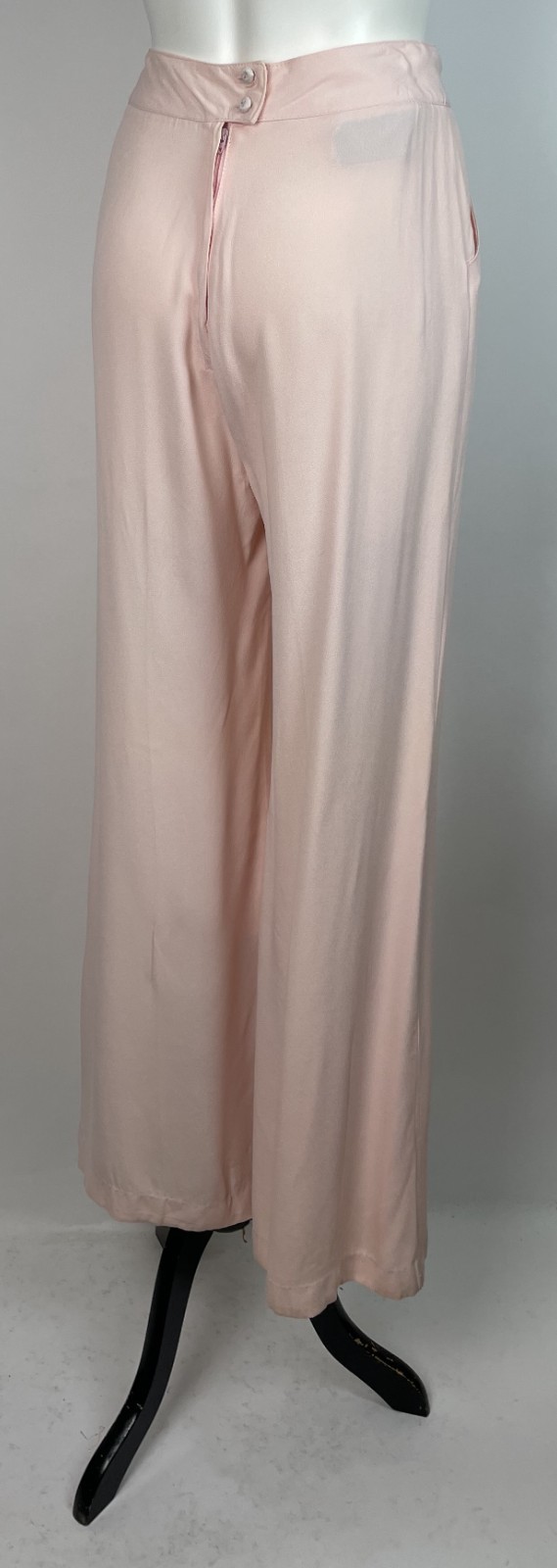 Vintage 70s PLACE TWO Lounge Wear 2 Piece Pants and Top set, Pink Minor fading 7
