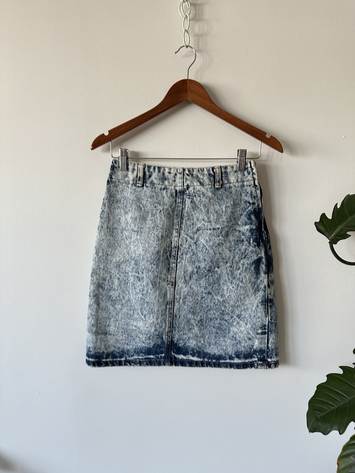 VTG 80s Limited Express GAP Acid Wash Jean Denim Mini Skirt Size 9 Made In USA