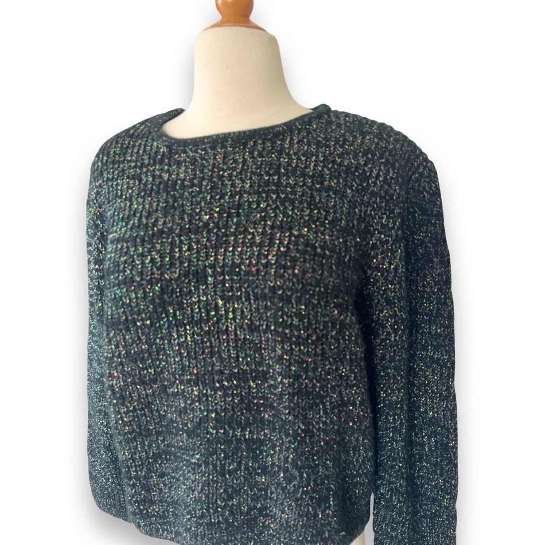 Vintage Limited Express 80s knit sweater Black metallic Size Small