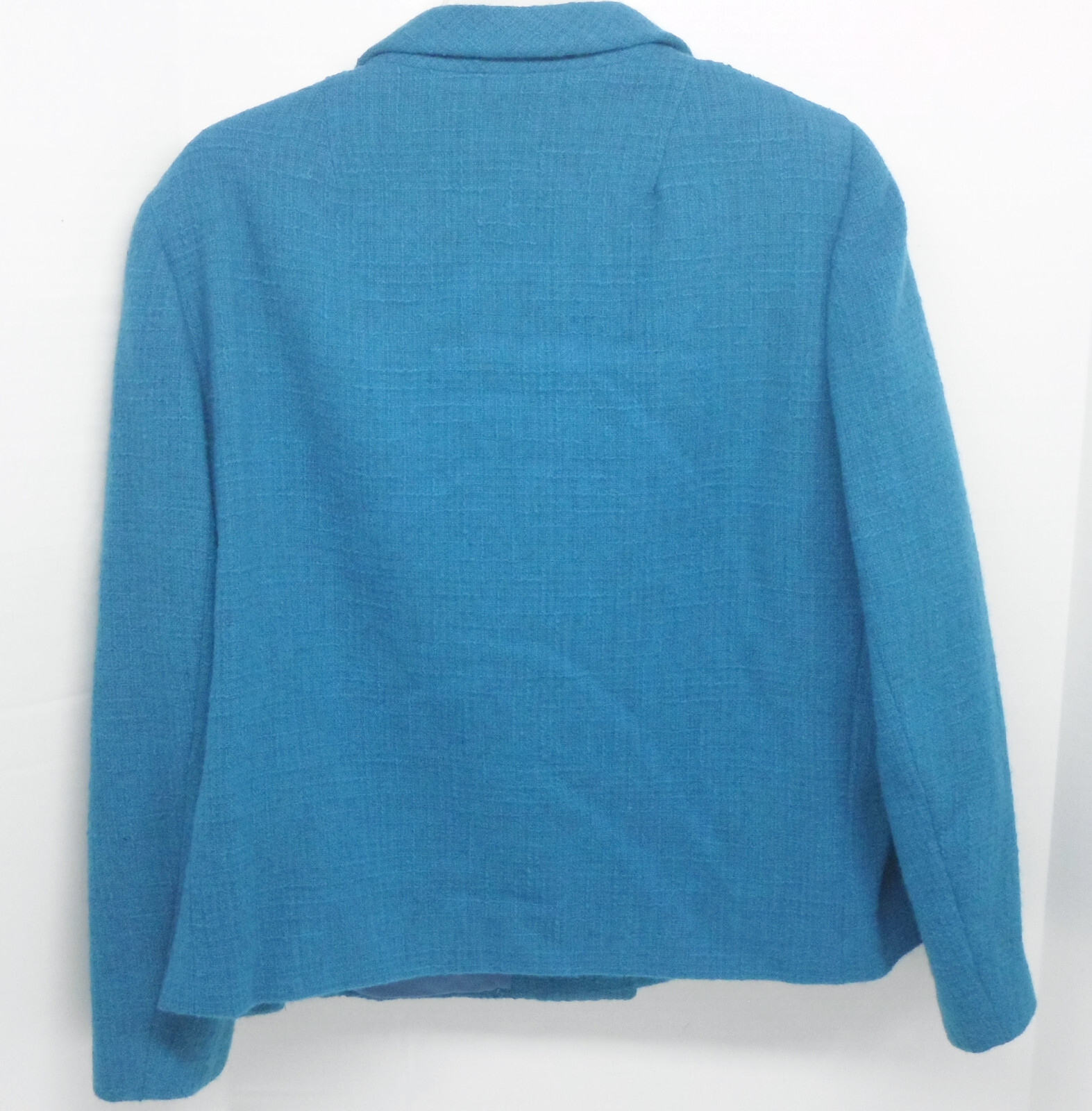 Vintage Davidow Wool Turquoise Blue Skirt Suit