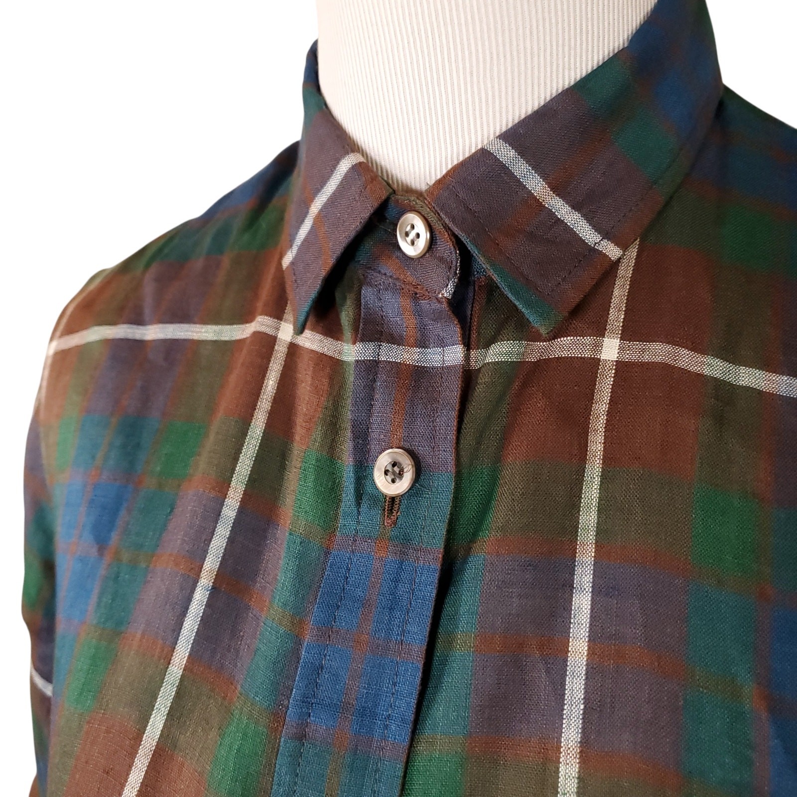 Vintage Scotch House Tartan Plaid Shirt Dress Old Money Preppy Academia Retro M