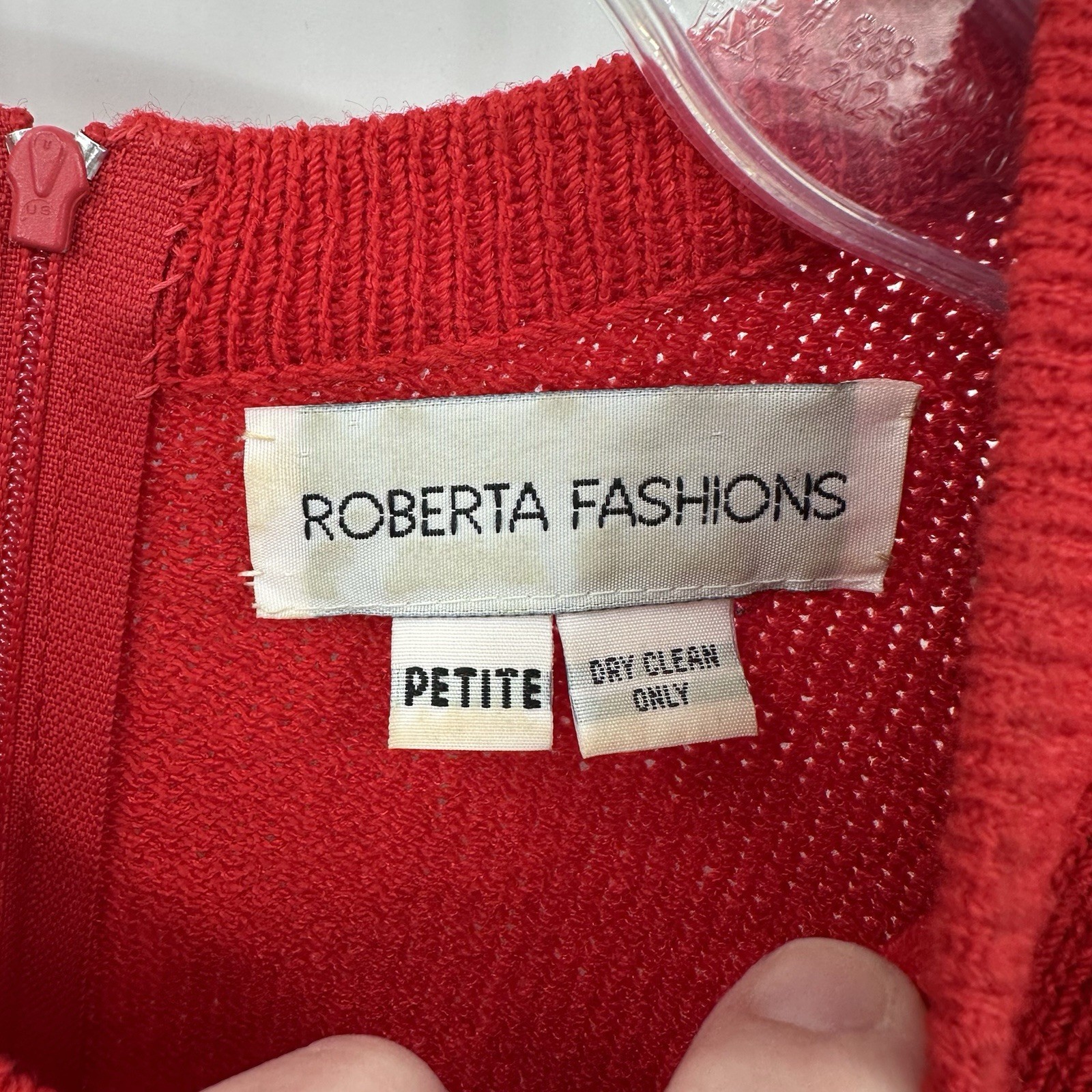 vintage fringe hem SWEATER DRESS red MP santana knit mod retro cocktail 80s 90s