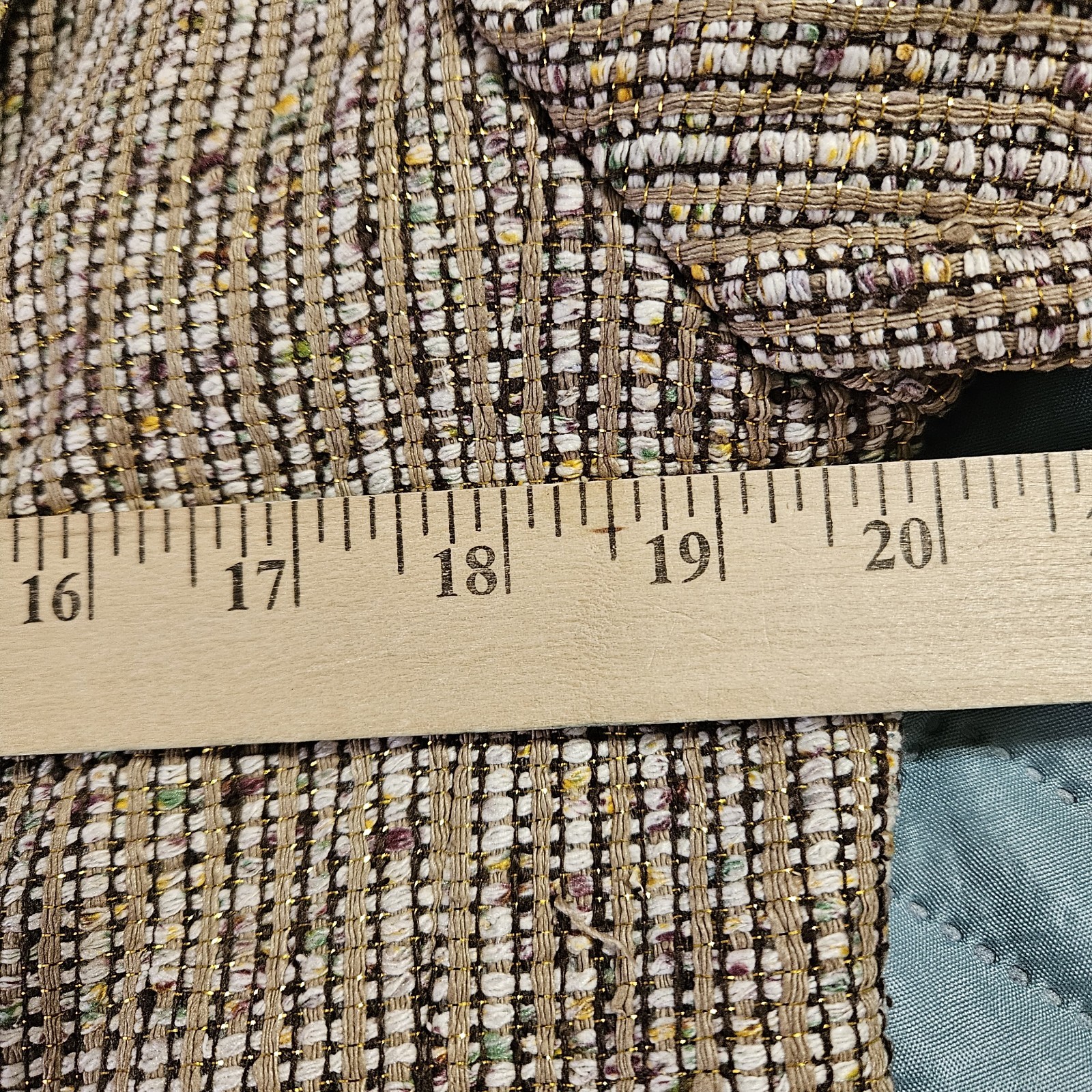 Vintage 100% Silk Hand Woven One Button Blazer Gold Sparkle Thread for Holidays