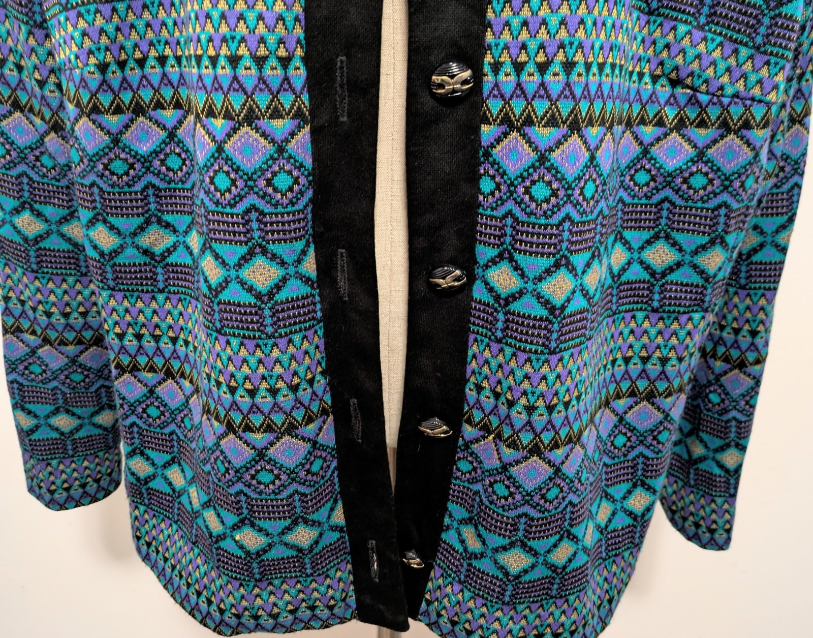 Vintage Tracy Richards Multicolor Long Sleeve Knit Sweater 22Wp Artsy Mature Fun
