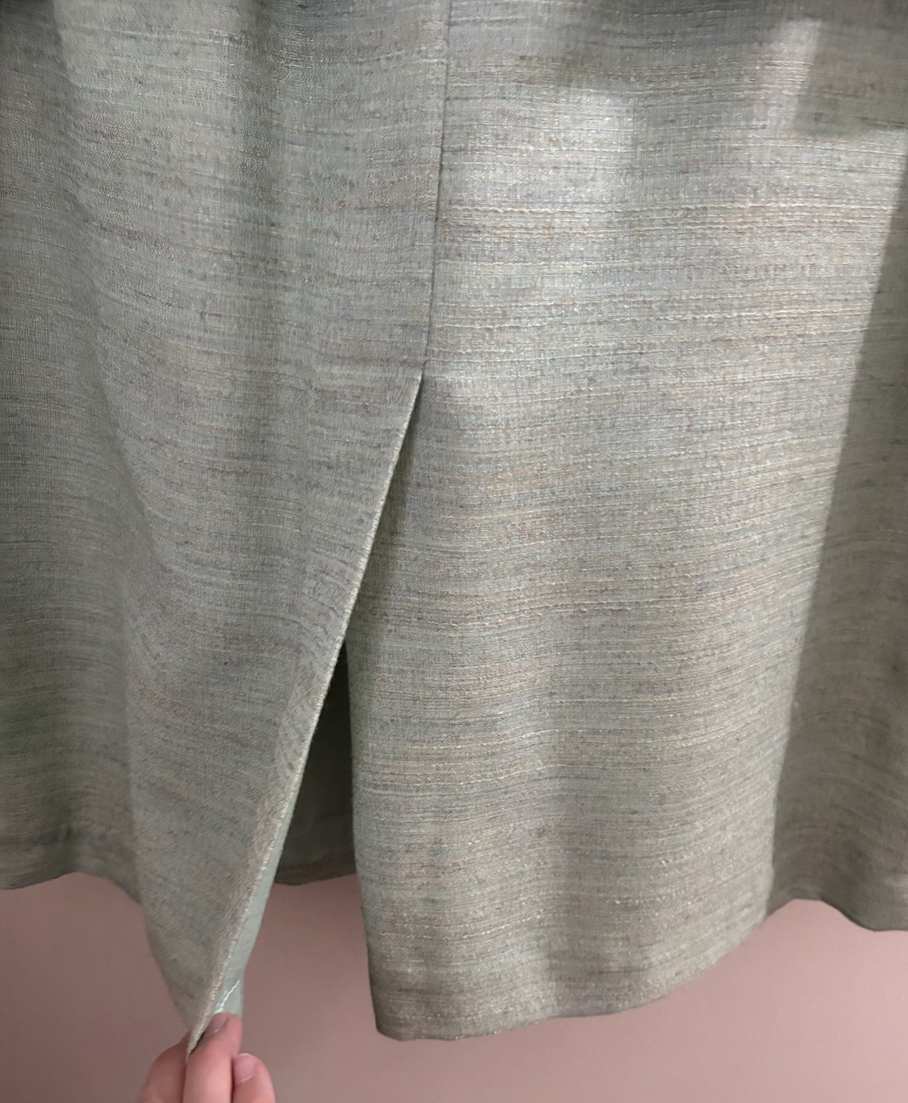 Vintage Karin Stevens Regency-Lite Two Piece Embroidered Skirt Suit Green Size 6