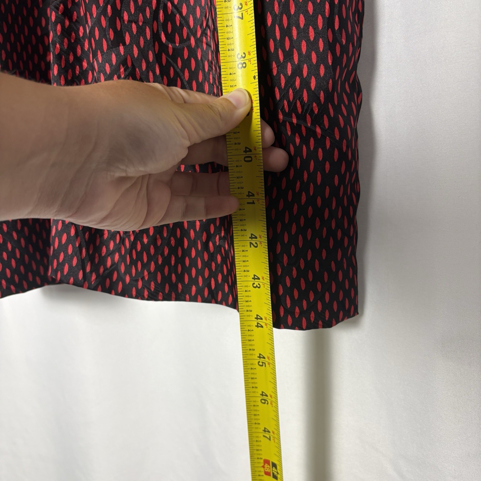 SK & Company Vintage Women’s 100% Silk Dress Red Black