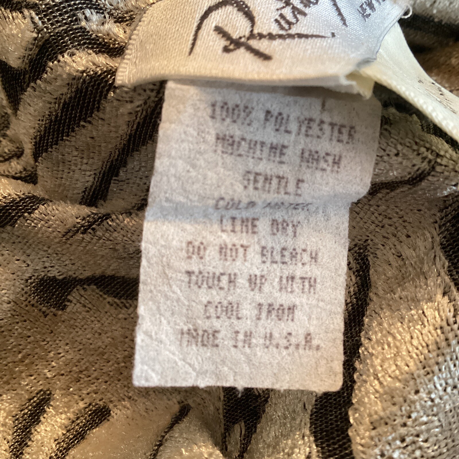 Vtg Ruth Norman New York Nieman Marcus Gold Burnout Robe Size Medium Made In USA