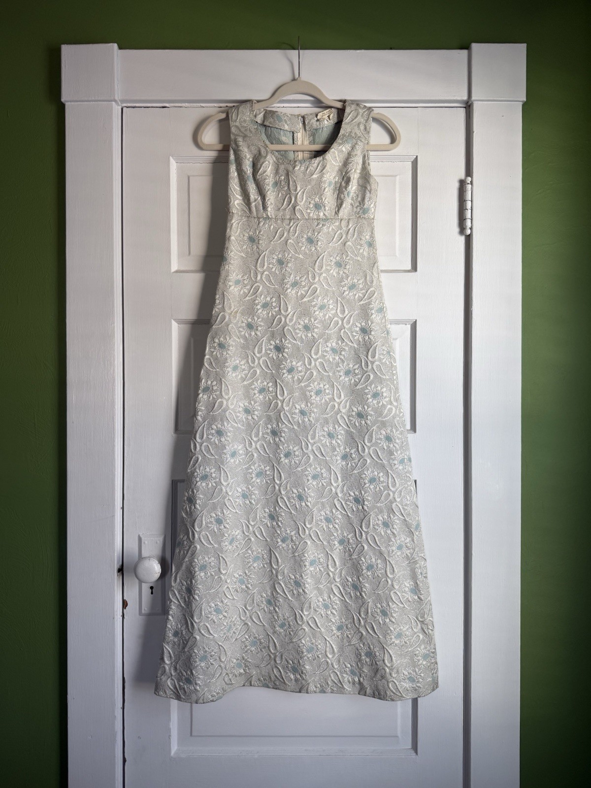 Handmade Vintage Jacquard Gown – read full description!!!