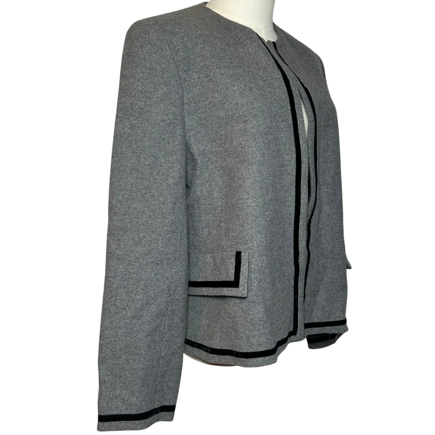 VTG 90s Y2K Harve Benard Wool Cashmere Blazer Jacket M Grunge Minimalist Preppy