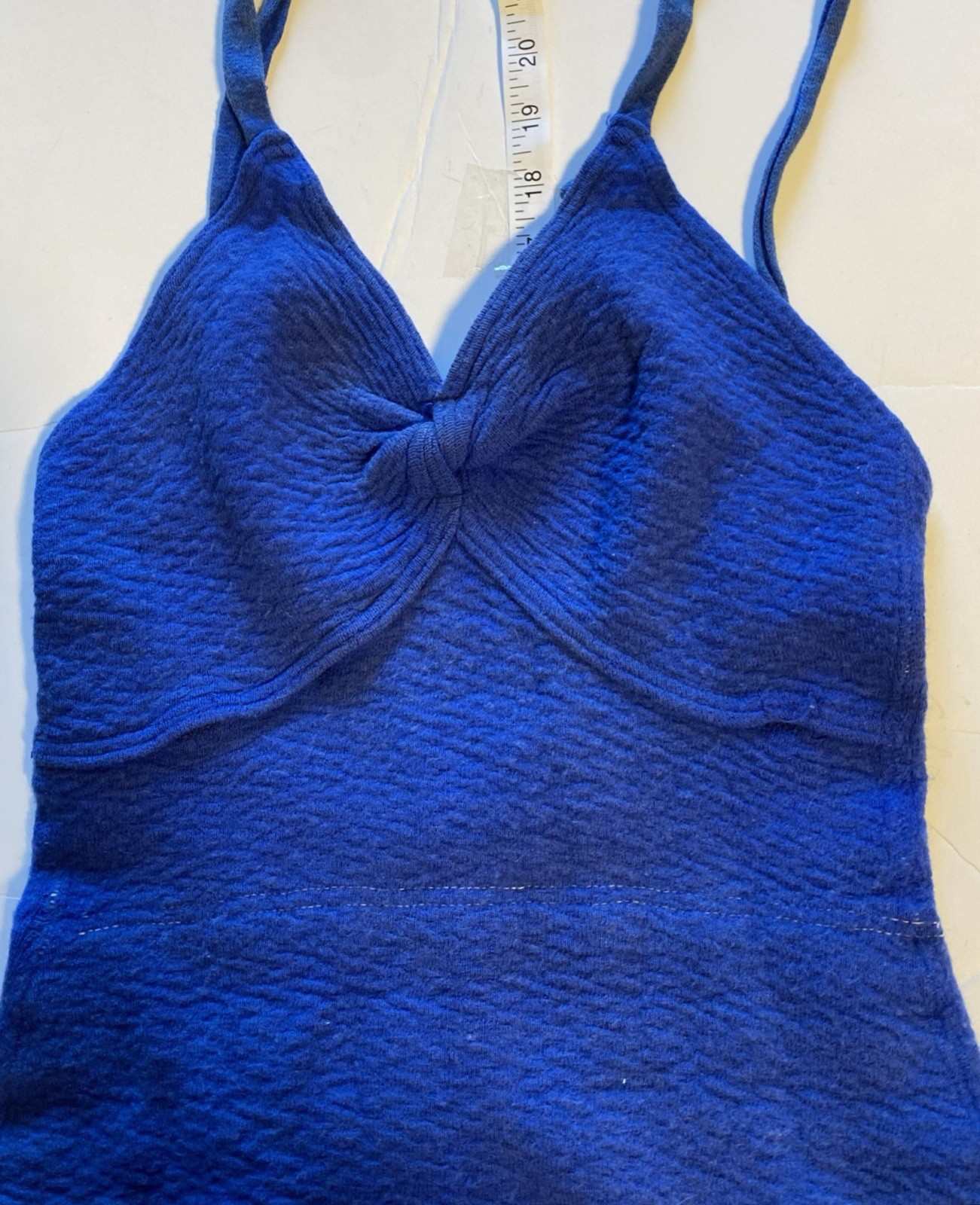 VINTAGE 1930/40’s Women’s SEXY 1 Piece SUNSUIT Cobalt Blue DOES NOT STRETCH