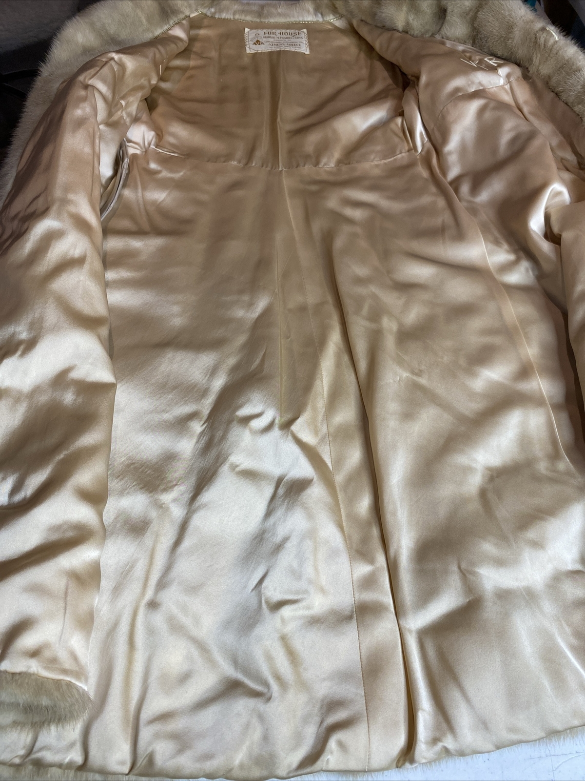 Vtg Fur Coat By GEORGE M. TRAHOS Fur House Athens Greece