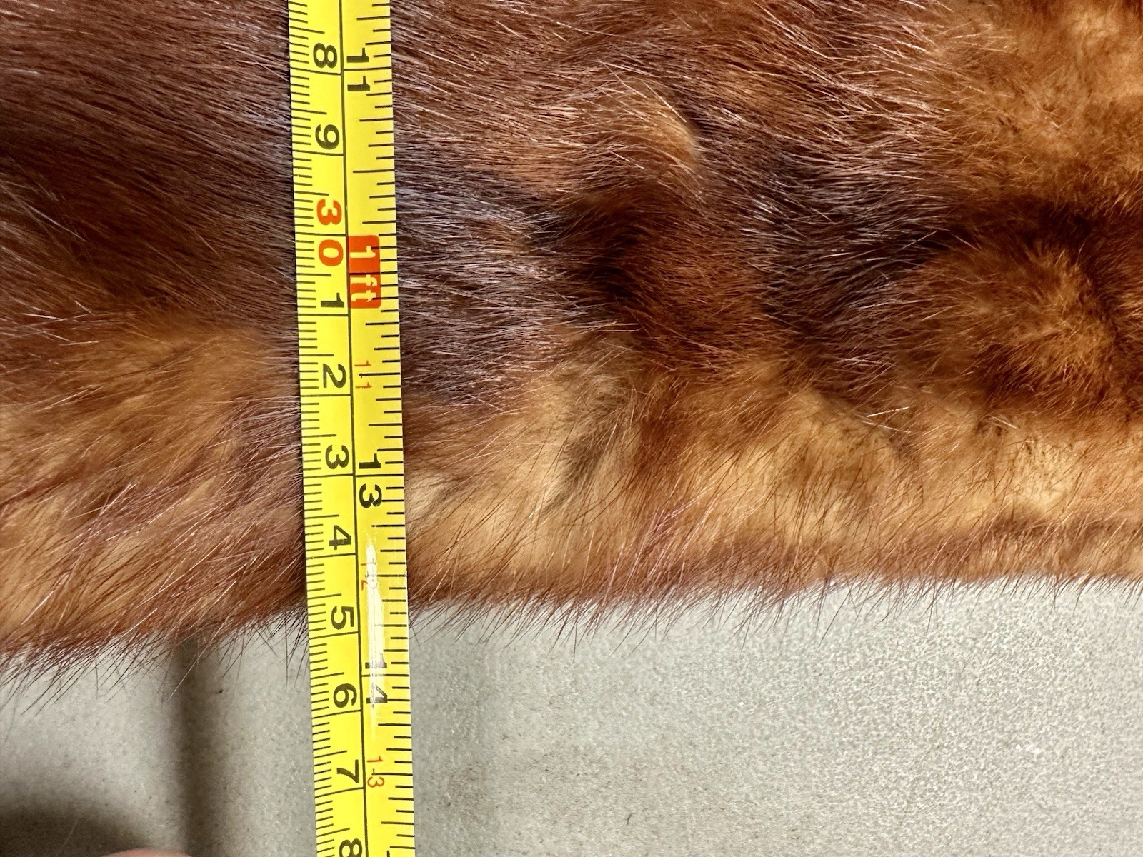Vintage XLong Stunning Brown Red Russian Sable Mink Fur Stole Wrap 79” X 13”