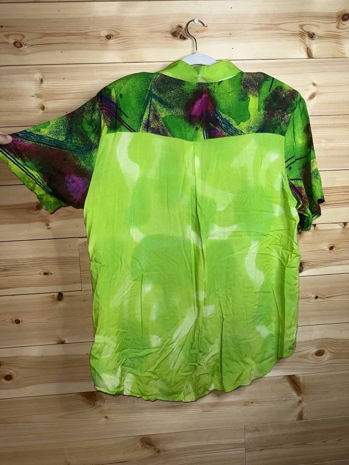 VINTAGE 1980s- 1990s MENS Two-piece Matching Set C.M. Shapes 100% Rayon Size L
