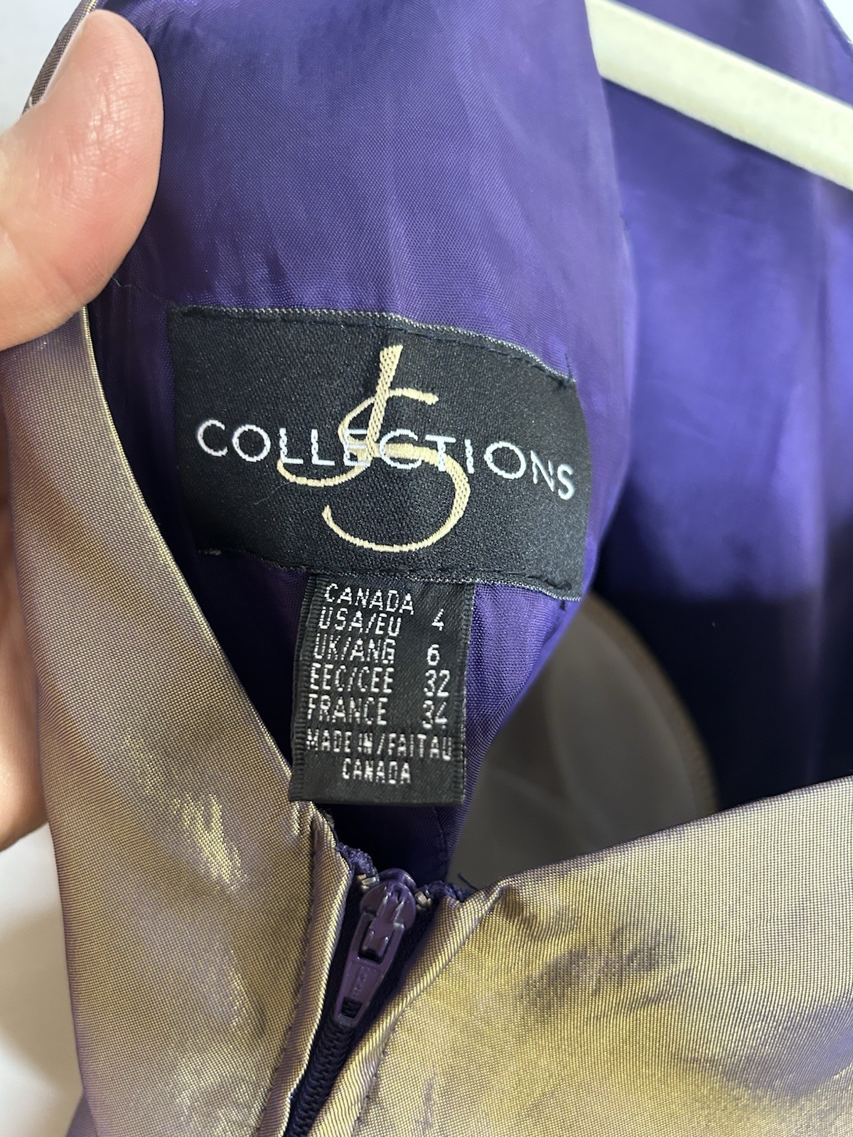 Vintage 90s Y2K iridescent formal dress gold purple renaissance prom wedding