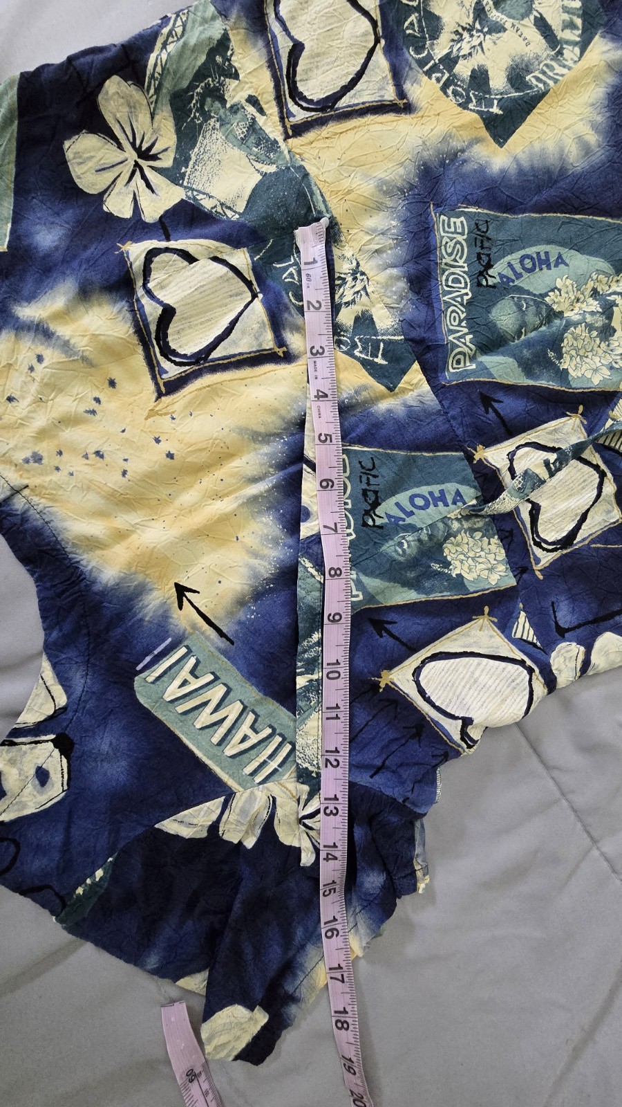 Vintage Jams World Hospitality Hawaiian Tie Back Dress Portrait Paradise Large