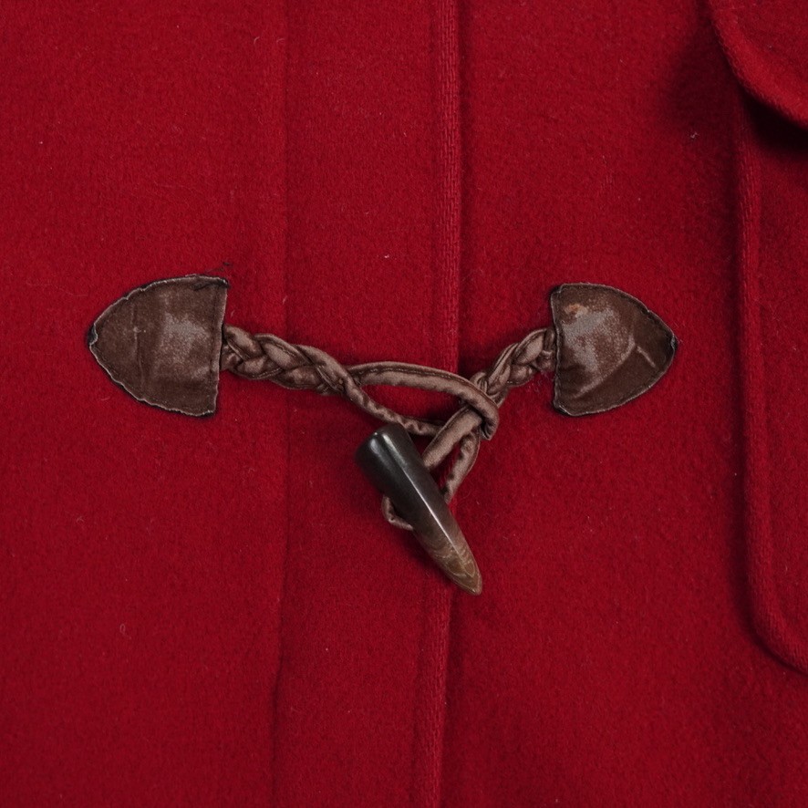 VTG Talbots Wool Toggle Duffel Coat Womens 6 Red Petite Removable Hood Gorpcore
