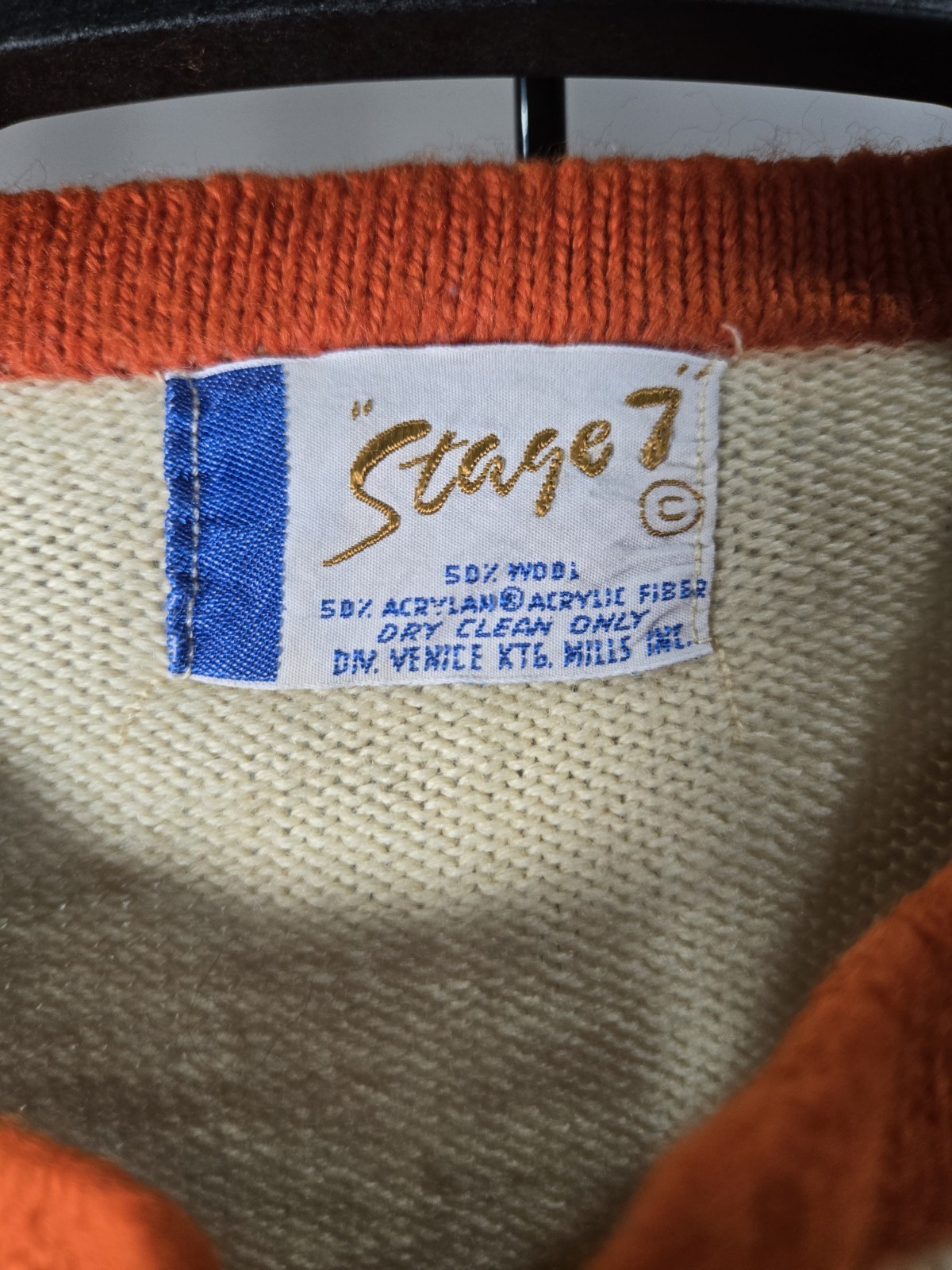Vintage Stage 7 Cardigan 50s 60s Wool Acrylic Sweater Size Small Womens Rare