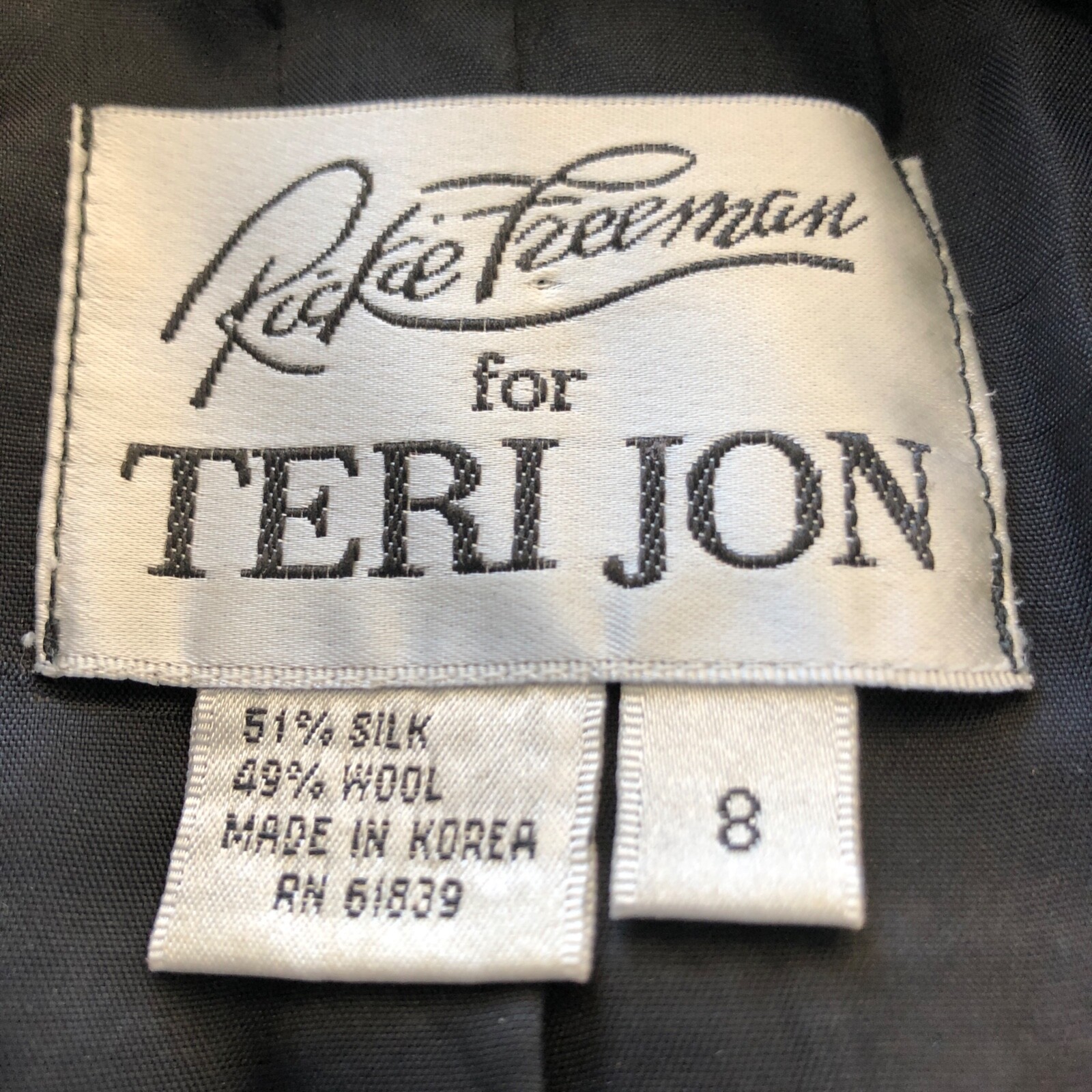 Rickie Freeman for Teri Jon Womens Size 8 Skirt Suit Silk & Wool Blend