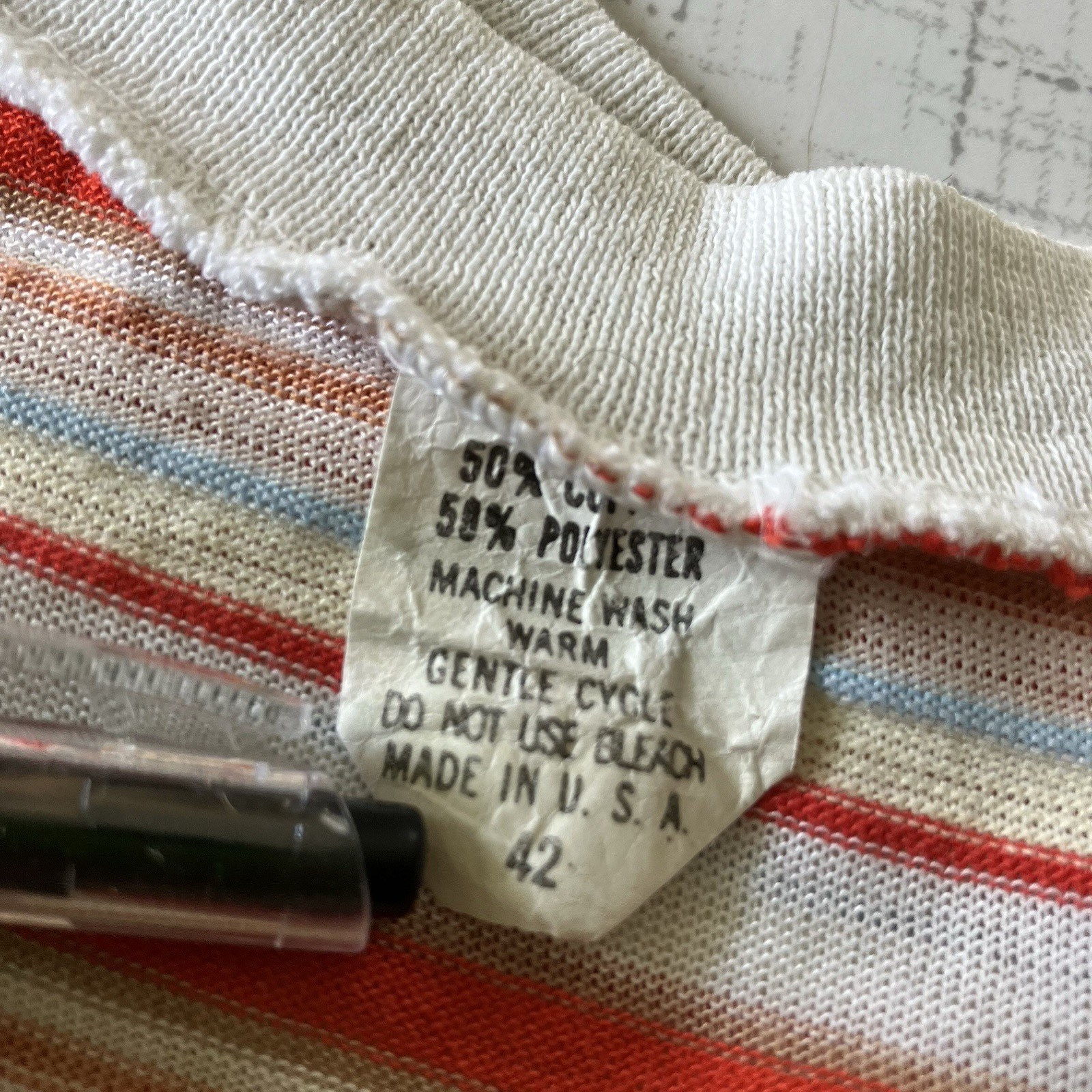 Knit Tank 60s Vintage Cotton Blend Wonder Years Vibe Size 42