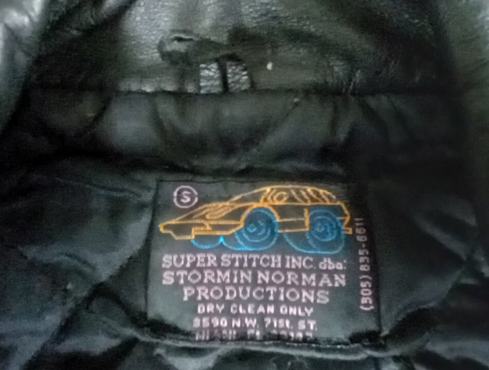 Vintage Stormin Norman 80s Biker Jacket With Harley Back Patch