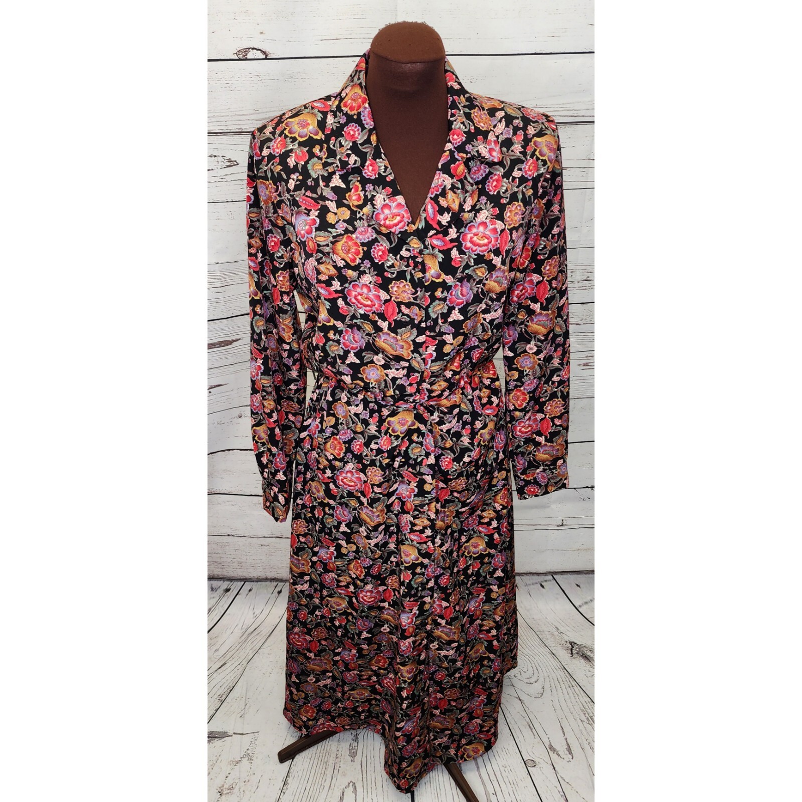 Vintage Nancy Crystal Floral Dress Size 8