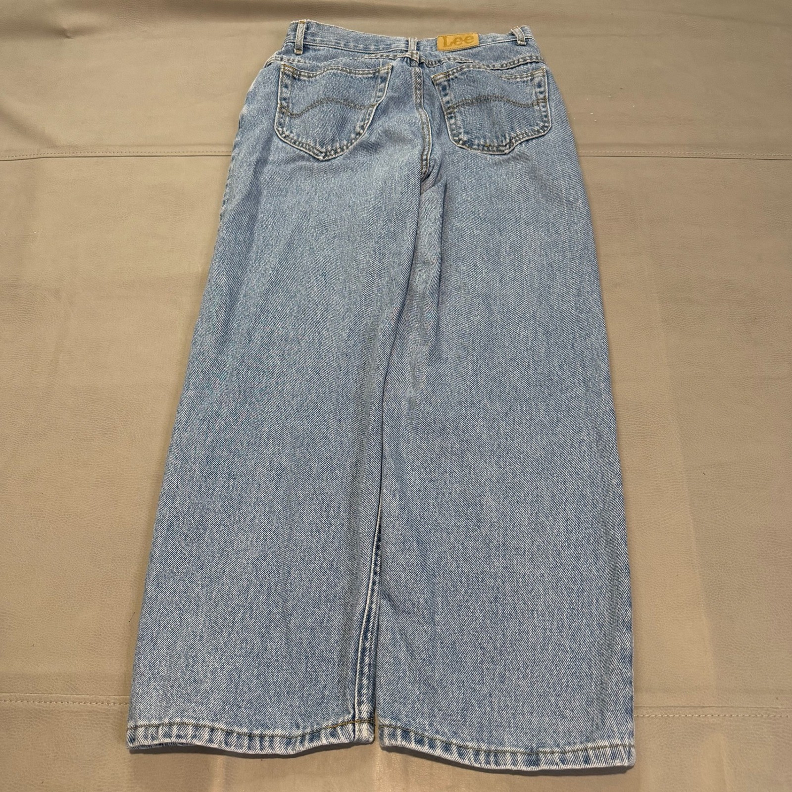 VTG Lee USA Straight Leg High Rise Jeans Light Wash USA Skate 28×26/9 PM-5713