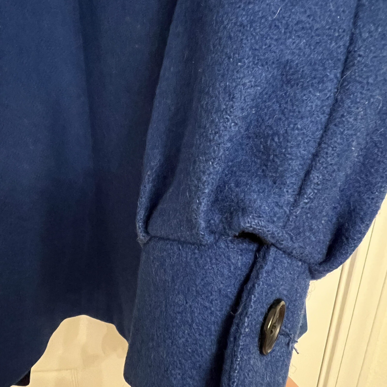 Wool Coat Casa De Lana Women’s size 5/6 Small Bright Royal Blue Vtg Retro Winter