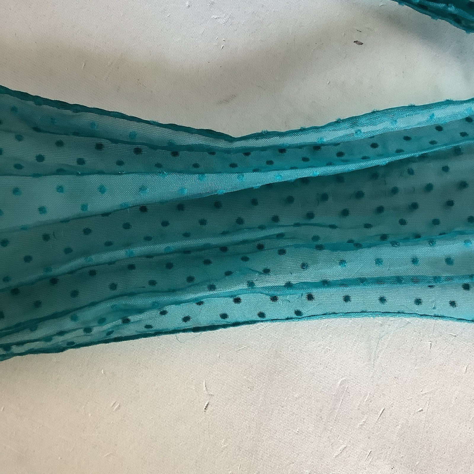 Vtg 1980s Gunne Sax Teal Swiss Dot Strapless Tea Length Semi-Formal Dress