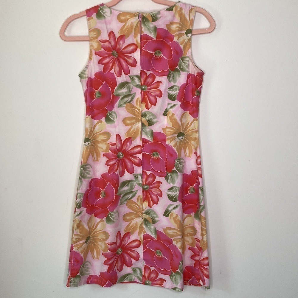 Vintage Niki-Lee Dress Size 5 Sleeveless Floral Pink