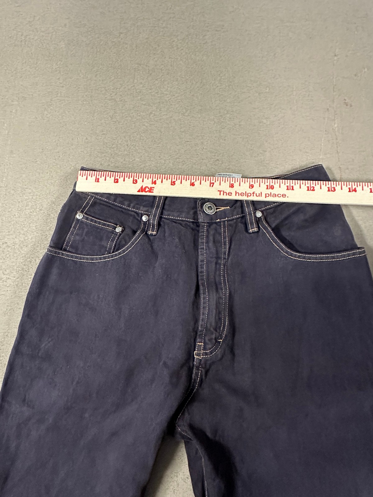 Vtg Unionbay 90’s Jeans Size 18 26×30 Dark Wash Faded Black Straight Leg