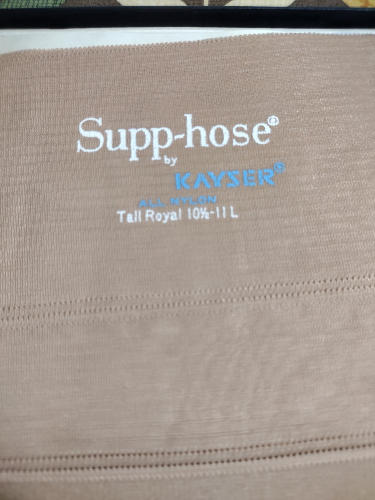 Supp Hose by Kayser Roth Glamour 100% Nylon Stockings S1 Tall Royal 10.5-11 L #2
