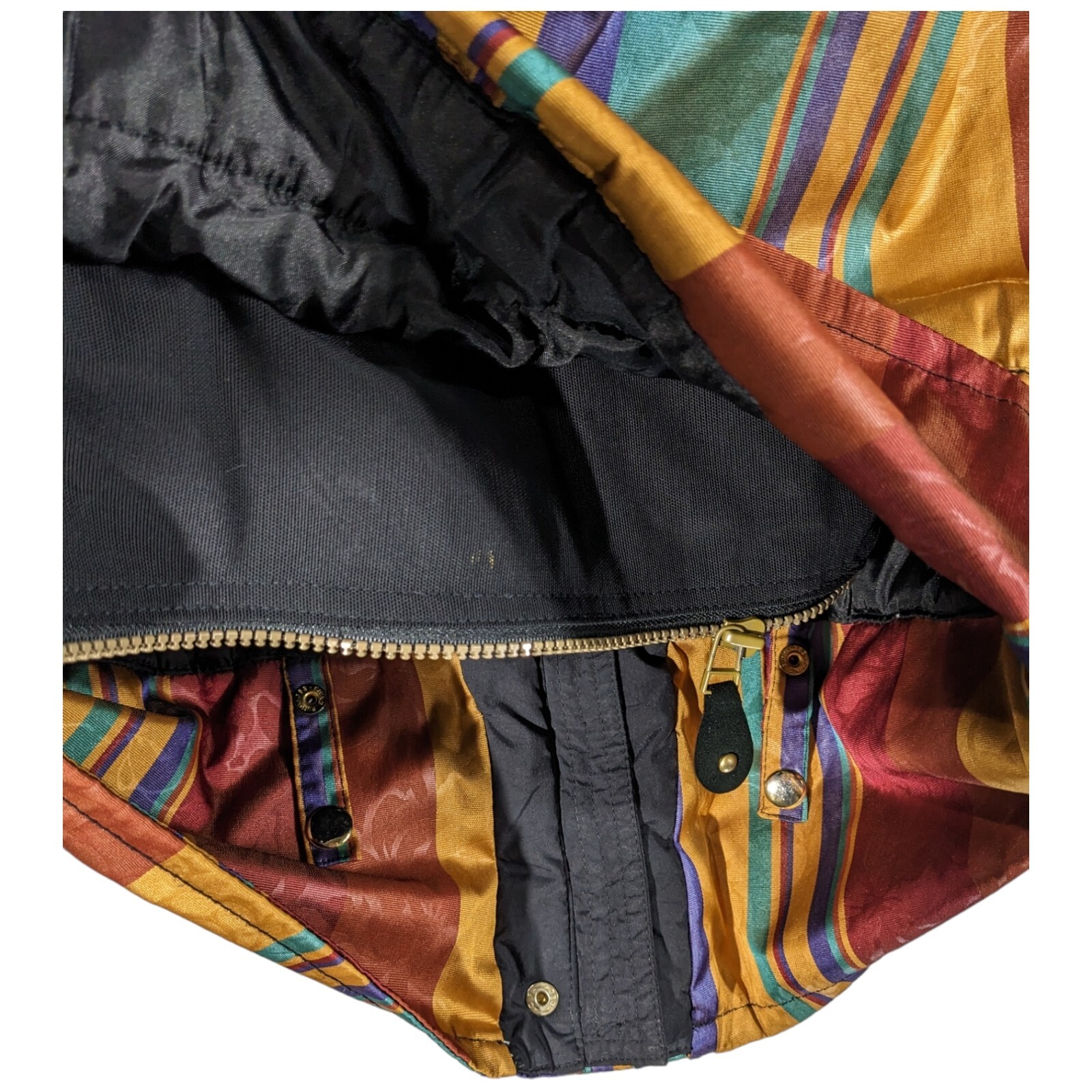 Obermeyer Color Block Ski Jacket Womens 10 Puffer Coat Colorful Striped Floral