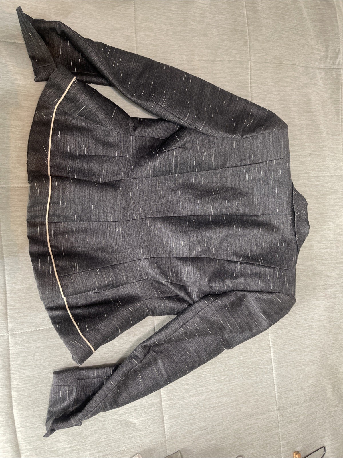VTG Women’s 40s 50s Gray Lilli Ann Silk Skirt & Jacket Suit Set XS/S 1940s 1950s