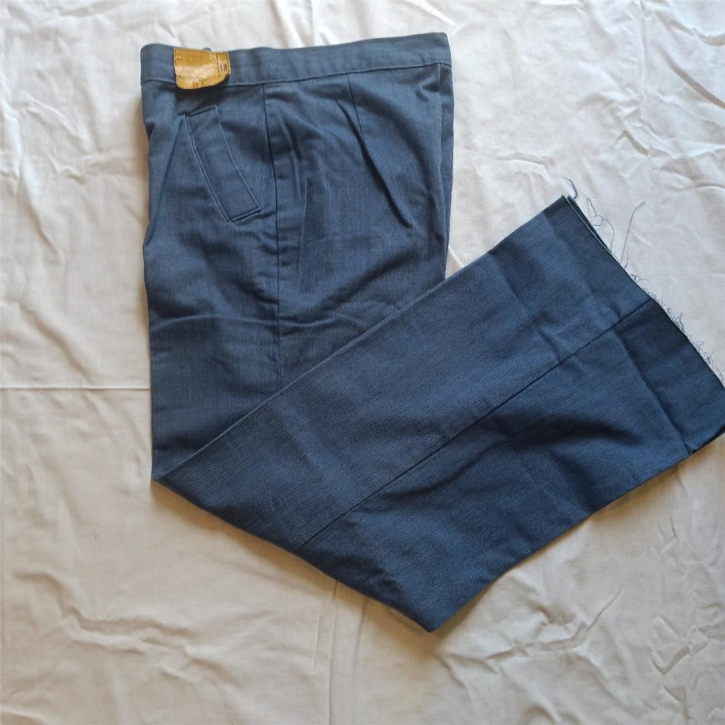 Vtg miss h.i.s. Jeans NOS Sz 18 Blue Pants Wide Leg Brushed Denim 33X29 USA Tags
