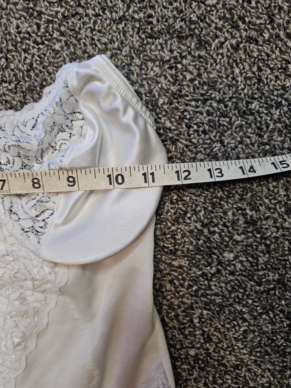 Vintage Sears Lace Shaping Bodysuit White 36C