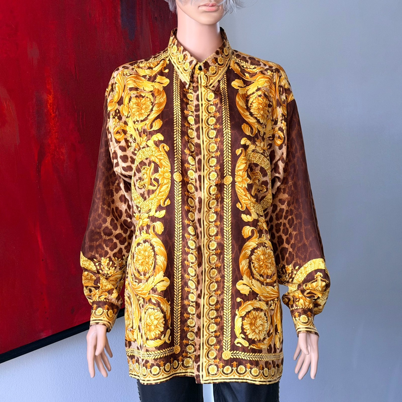 GIANNI VERSACE silk shirt Wild Baroque print from S/S 1992