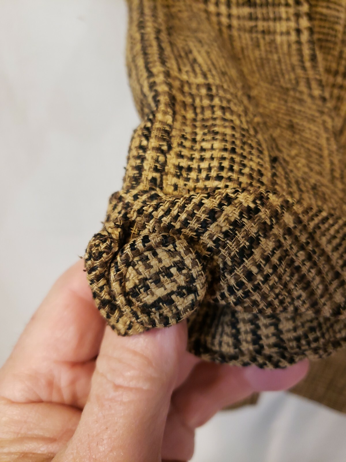 1960s Suit Dress Set / Davidow Brown Tweed Button Up Blazer and Skirt -No Size