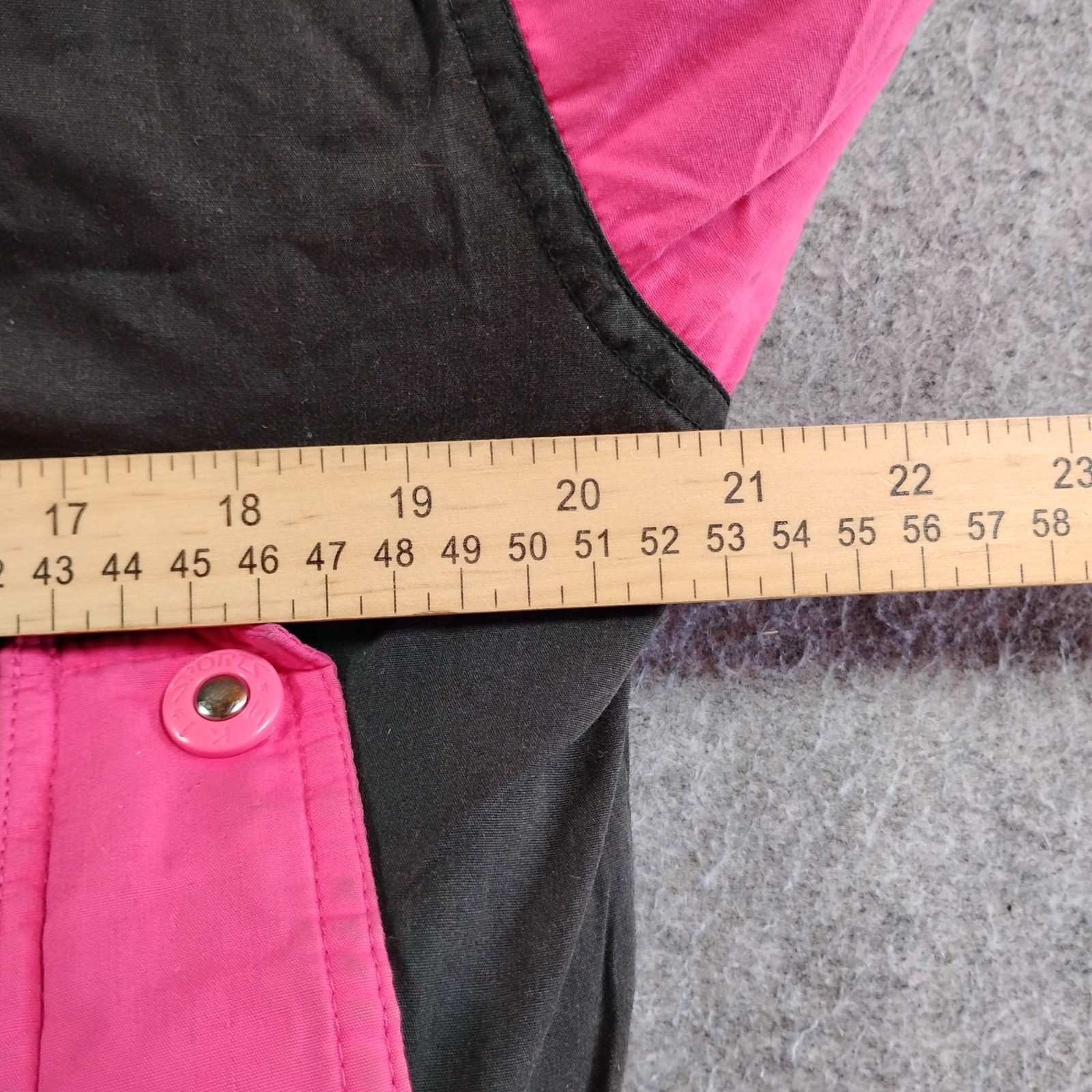 Vintage 1989 Downhill Racer Down Fill Ski Jacket Black Pink XL S