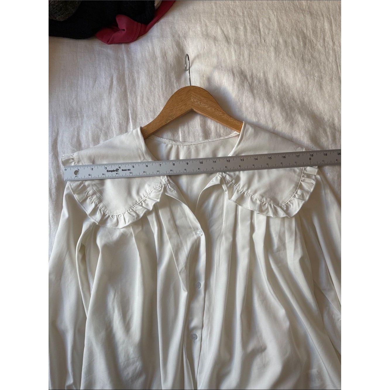Vintage-Inspired White Peter Pan Collar Blouse | Romantic Cottagecore Button up
