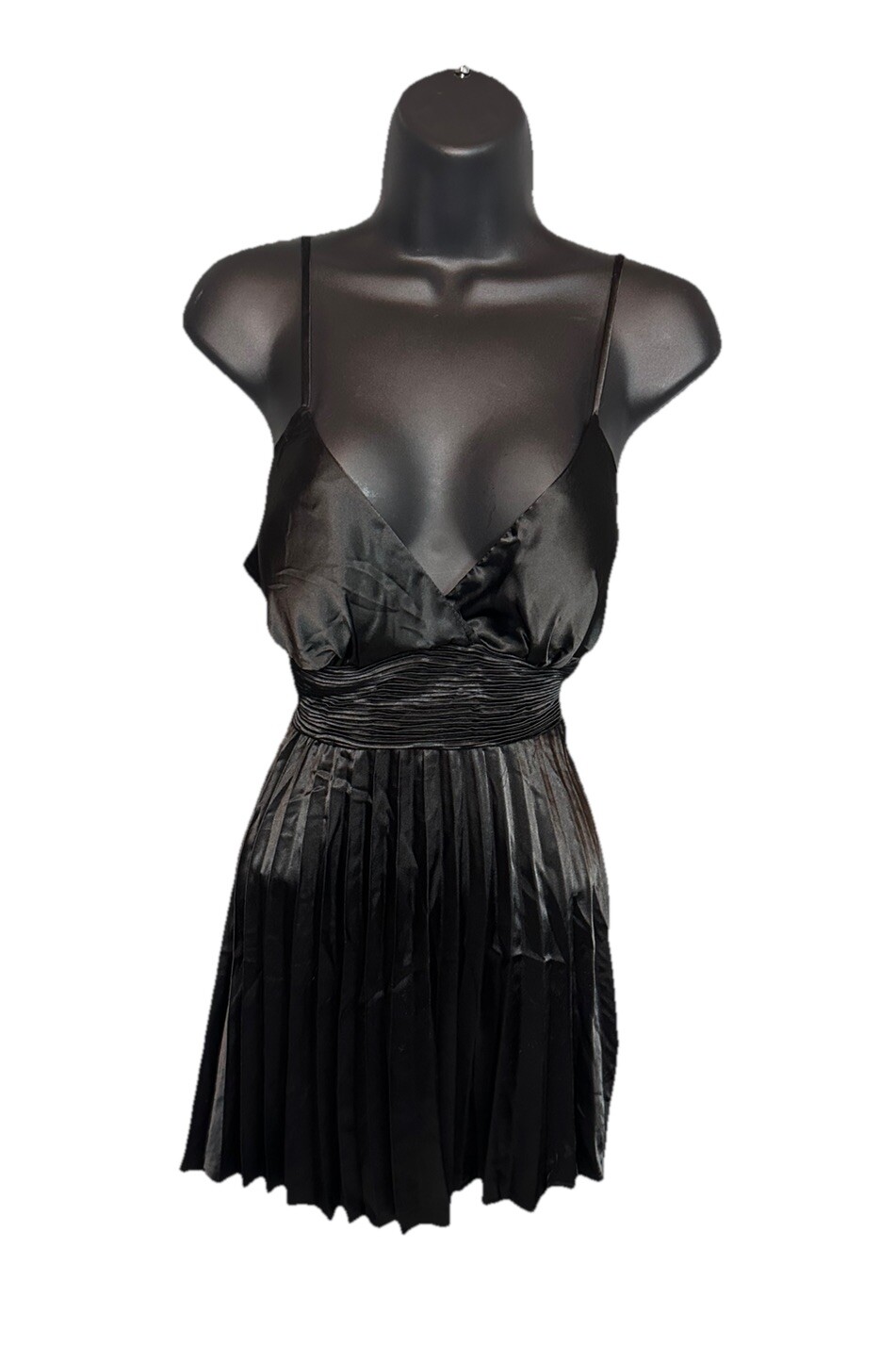 Y2k 90’s Gossip Girl Fairy Goth Grunge Baby Doll Satin Pleated A Line Dress